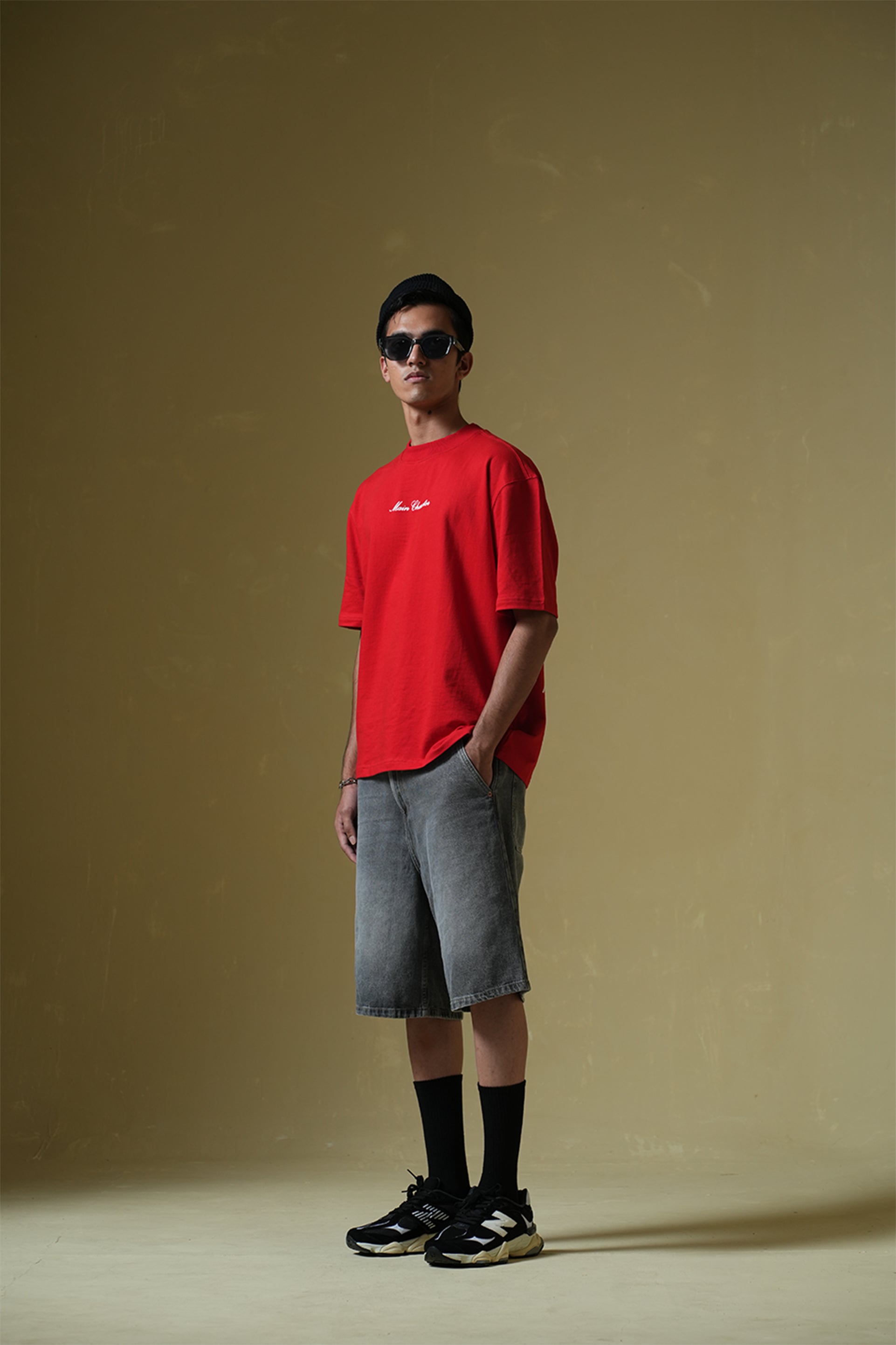 God's Fav Child Printed Oversized Red T-Shirt Main Character