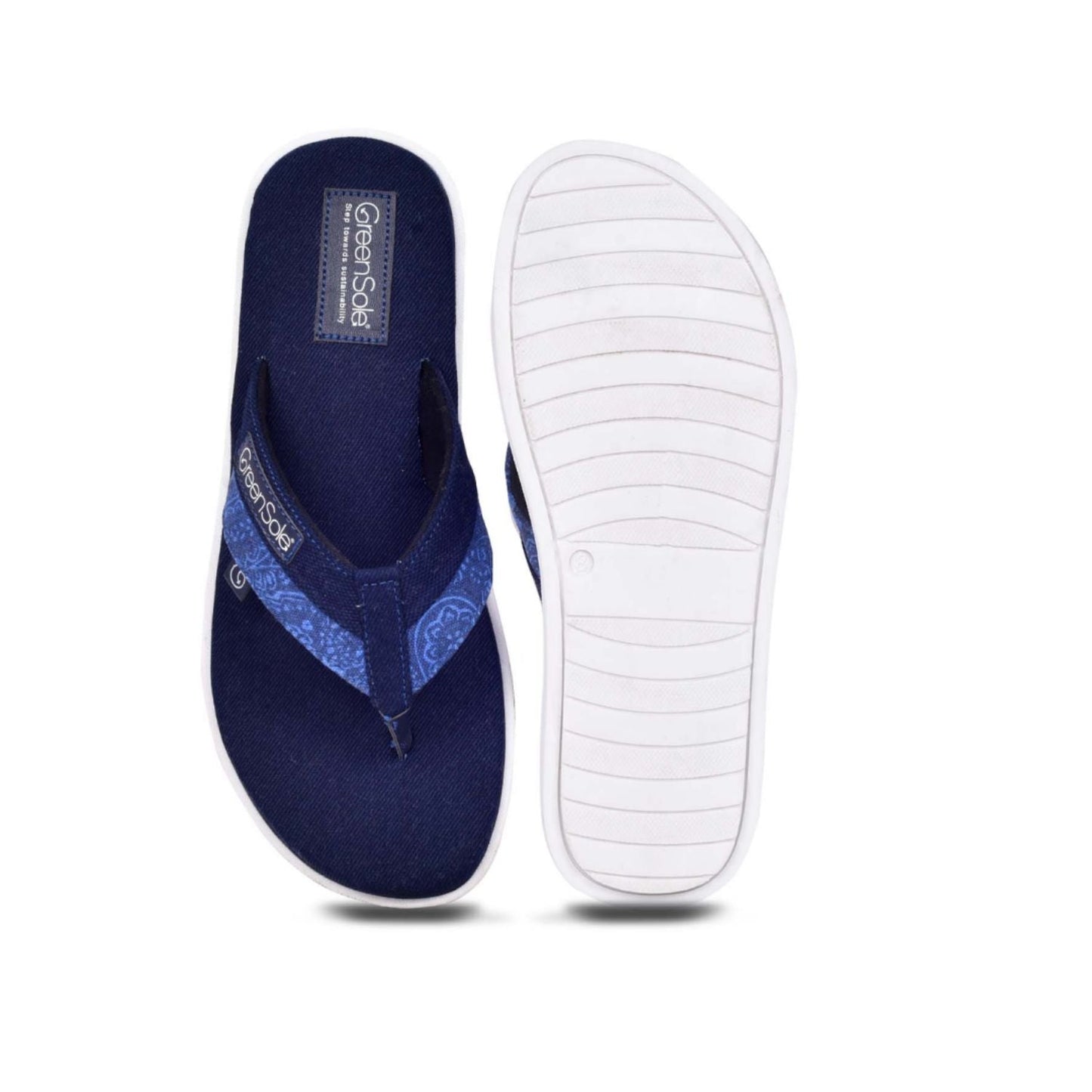 Greensole Amaron Aqua Men's Slippers - Denimblue