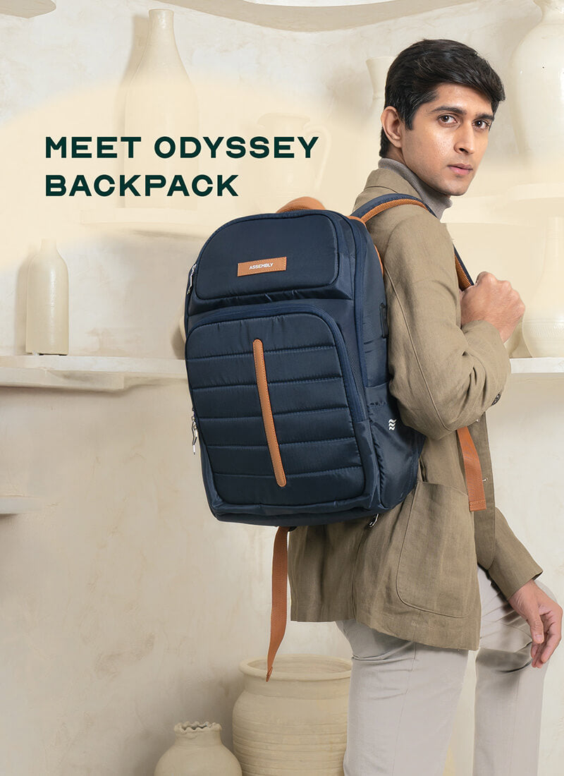 Odyssey Backpack | Navy Blue | Everyday Laptop Backpack