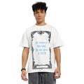 Rebel Heart Card Round Neck Printed White T-Shirt FLYAF