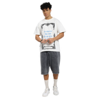 Rebel Heart Card Round Neck Printed White T-Shirt FLYAF