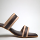 Two-Toned Strappy Heels-Beige & Brown