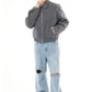 Slash Cut Light Blue Baggy Denim