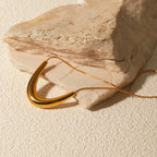 Golden Boomerang Necklace JLTN1187 Just Lil Things