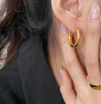Classic Gold Hoop Earrings JLT11678 Just Lil Things