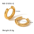 Classic Gold Hoop Earrings JLT11678 Just Lil Things