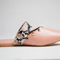 Studded Mules - Peach