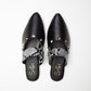 Studded Mules-Black