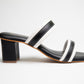 Two-Toned Strappy Heels - Black & White