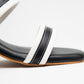 Two-Toned Strappy Heels - Black & White