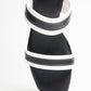 Two-Toned Strappy Heels - Black & White
