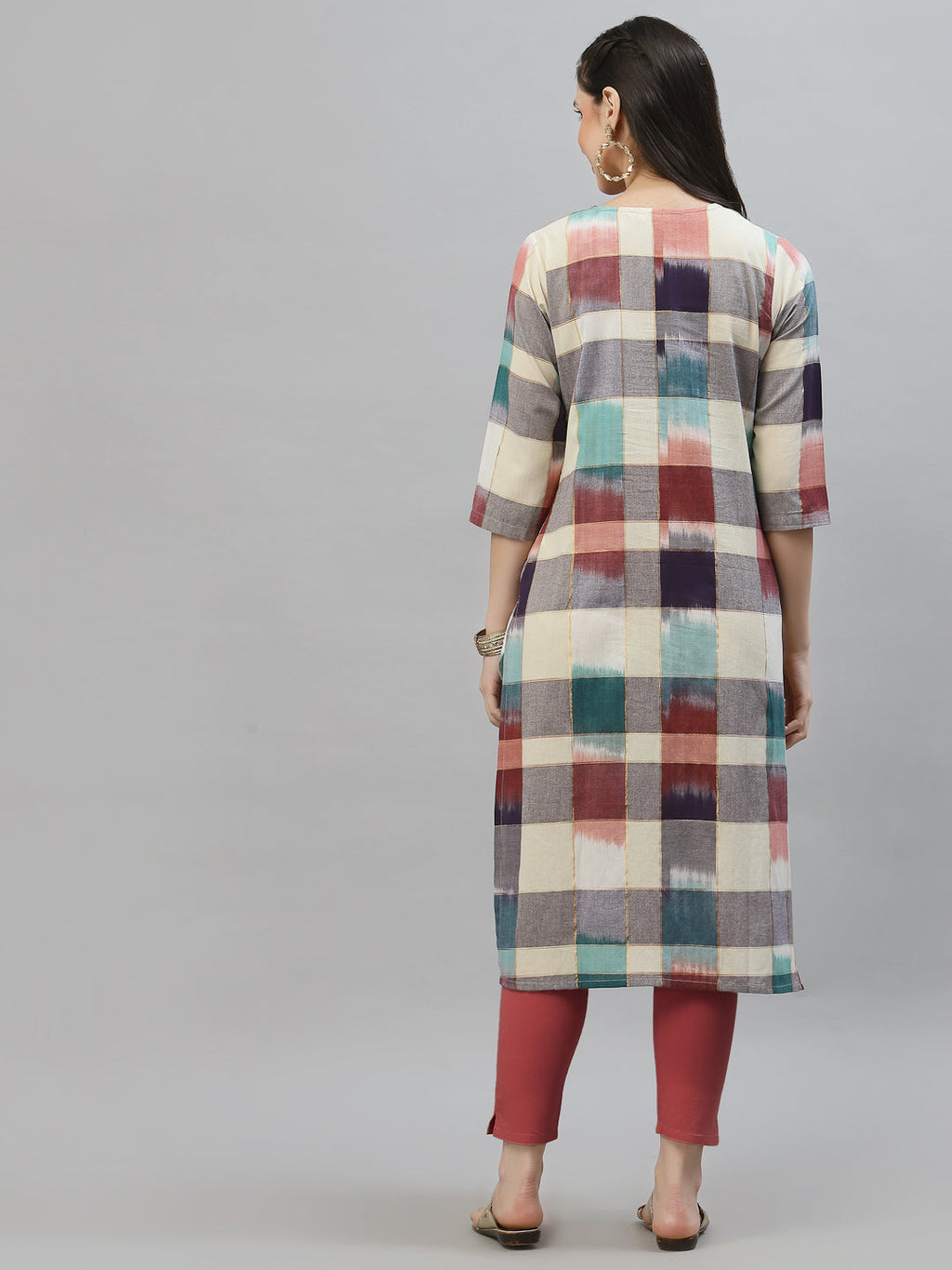 Women Ikat Woven Design Kurta