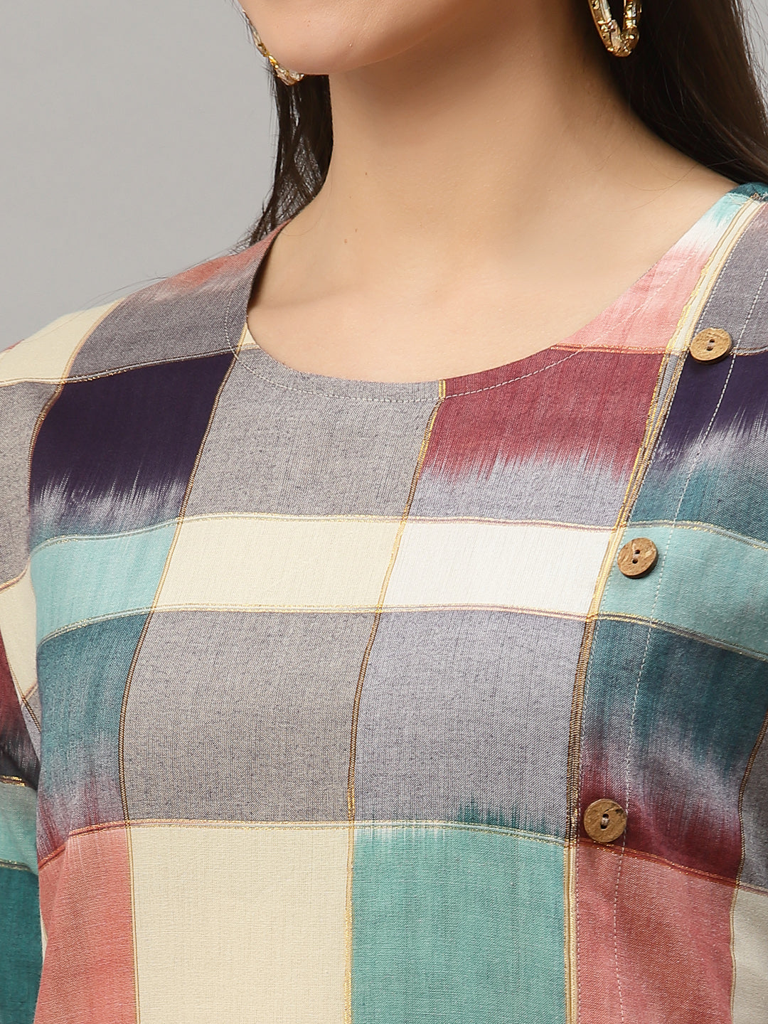 Women Ikat Woven Design Kurta