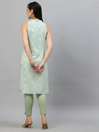 Women Multicolor Viscose Sleeveless Kurta Krya