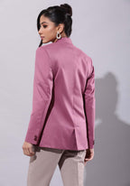Single-Buttoned Blazer- Mauve