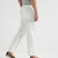 Men's Relaxed Fit Linen- Blend Drawstring Trousers - White - Adam Spirit