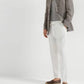 Men's Relaxed Fit Linen- Blend Drawstring Trousers - White - Adam Spirit