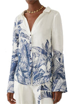Palm Arena Wide Leg Pant-Shirt Set De Novoo