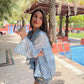 CORNFLOWER LEHRIYA SHIRT