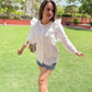 Pristine white ruffle shirt