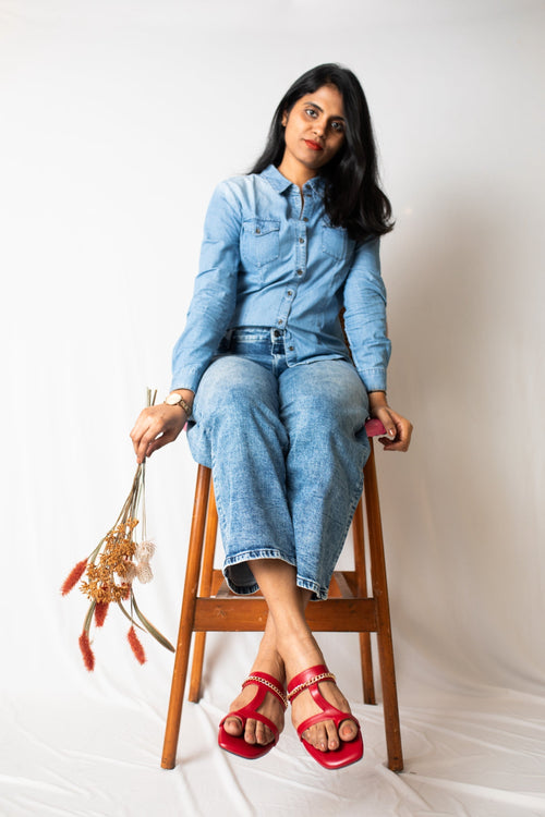 Chained Flats - Red Sash