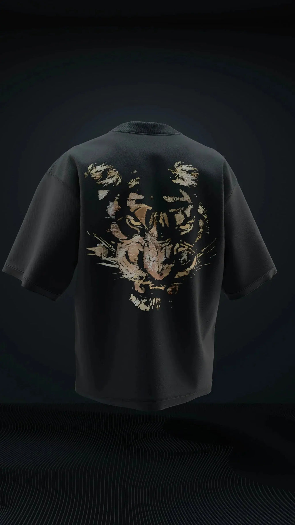 Unisex Fearless Tiger Print Oversized T-Shirt Boozee