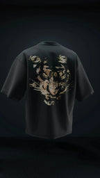 Unisex Fearless Tiger Print Oversized T-Shirt Boozee