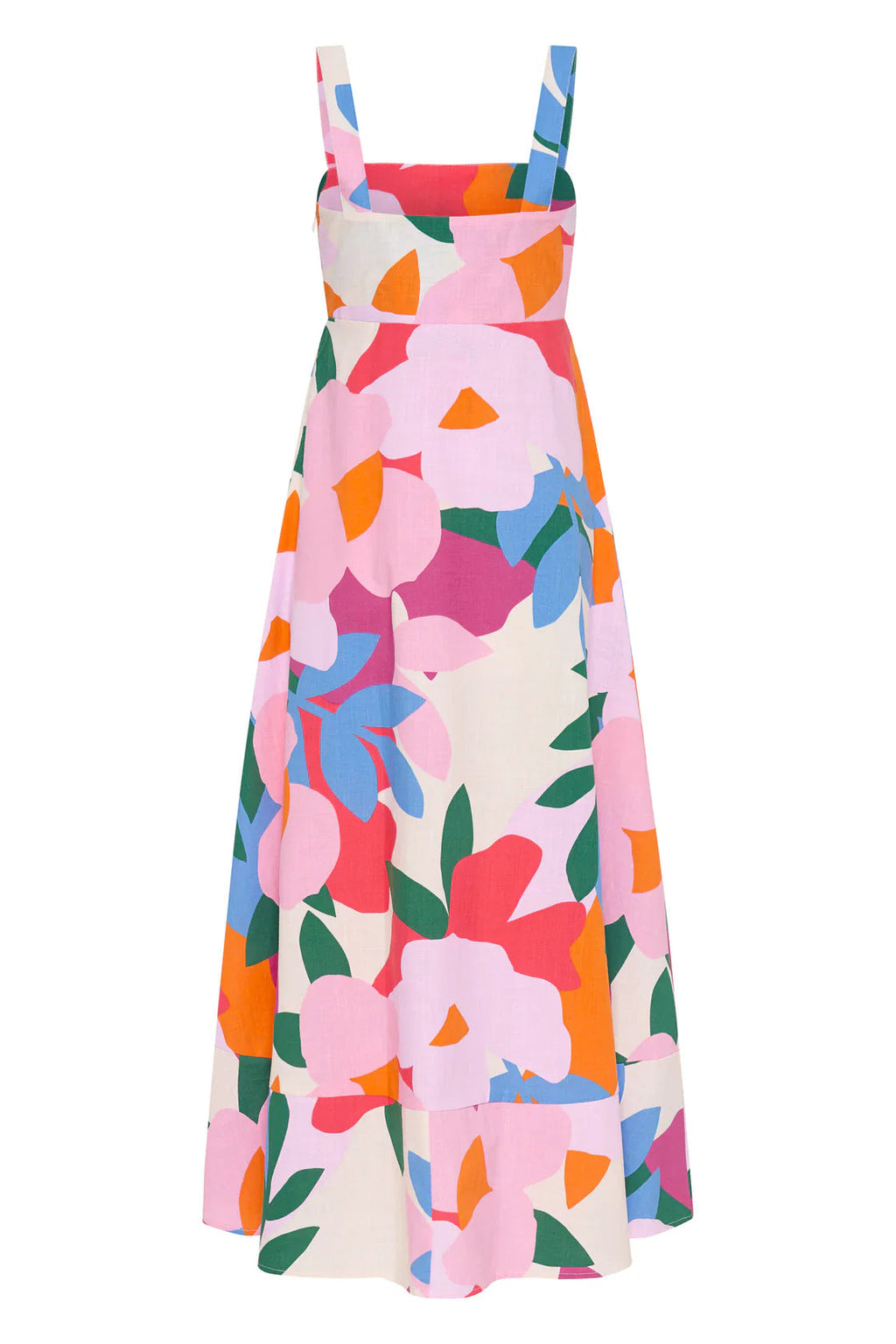 Iris Pink Floral Summer Dress De Novoo
