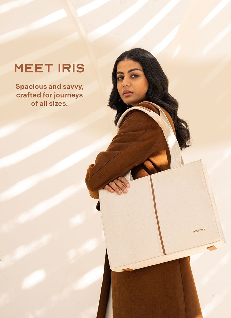 Iris Tote | Beige | Work Tote Bag