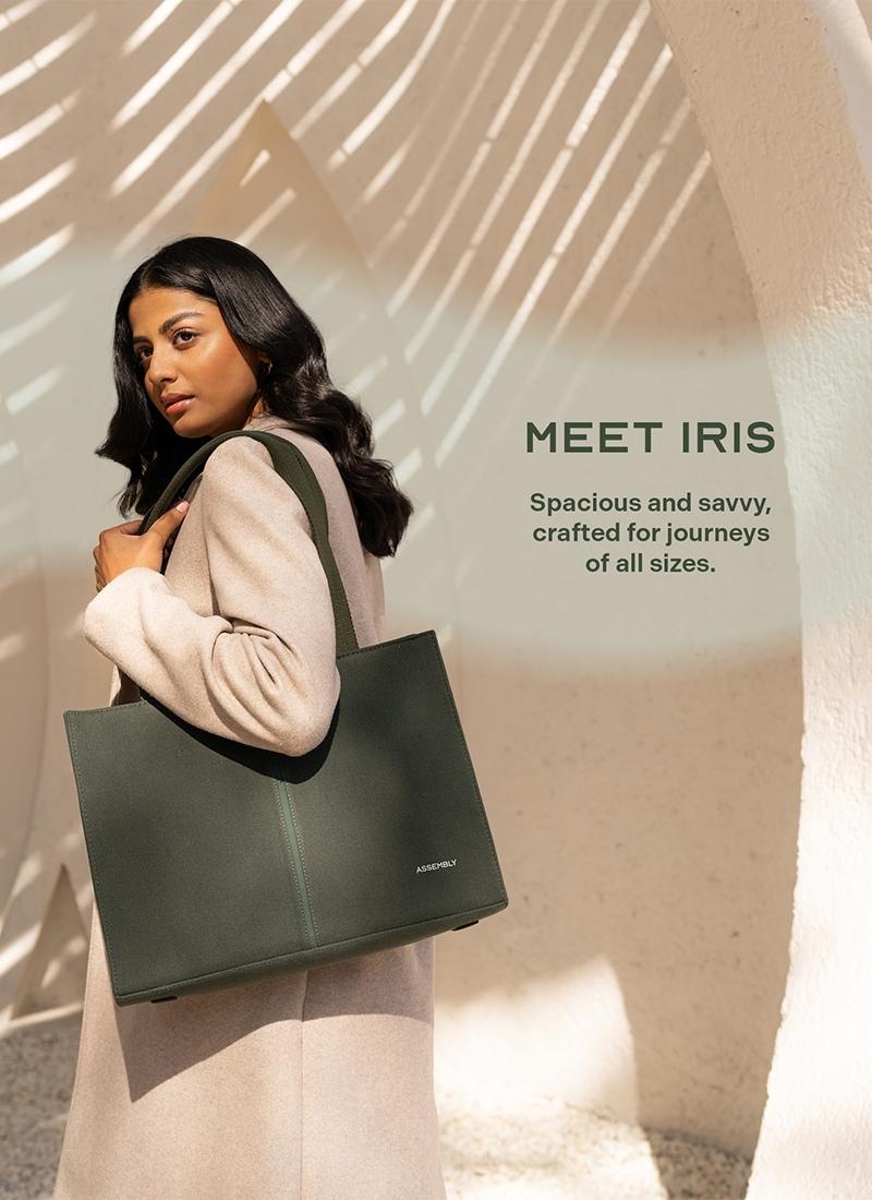 Iris Tote | Green | Work Tote Bag