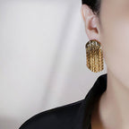 Gleaming Gold Pin Earrings JLT11332 Just Lil Things