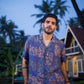 Berry Blue Khajuraho Oversize Shirt