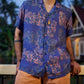 Berry Blue Khajuraho Oversize Shirt