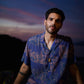 Berry Blue Khajuraho Oversize Shirt