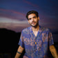 Berry Blue Khajuraho Oversize Shirt