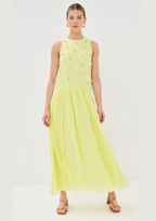 Elina Lime Dress De Novoo