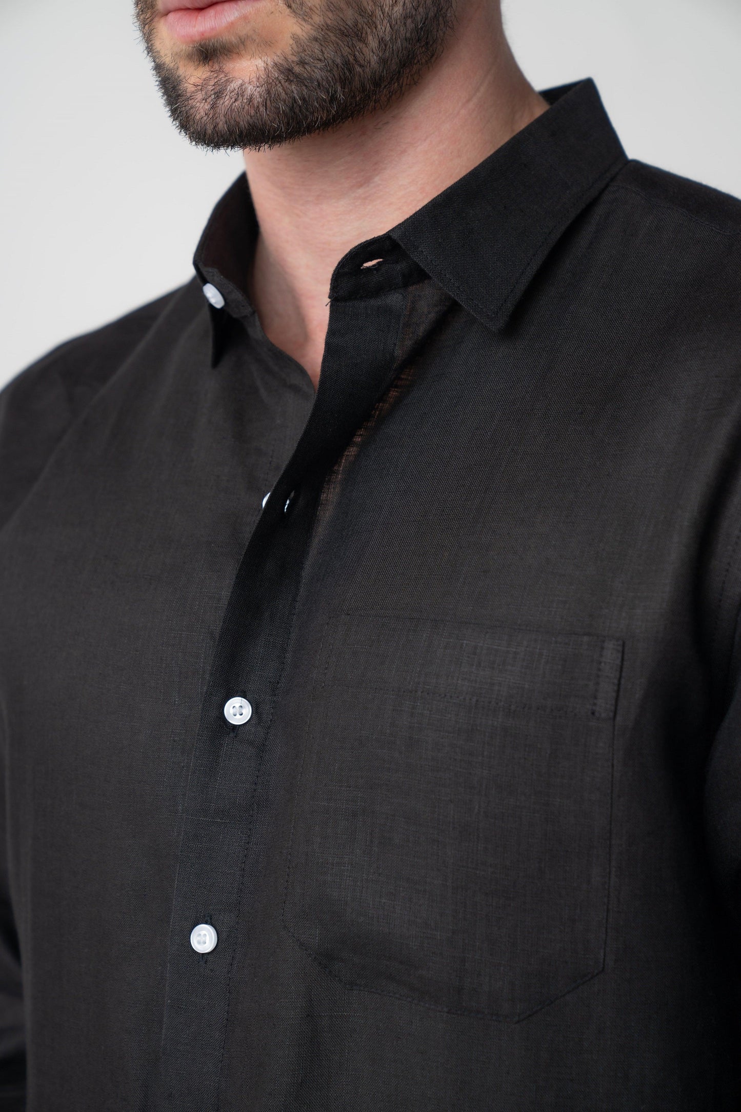 VELLURE Soft Touch Linen | Pure 60s Lea | Premium Jet Black