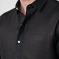 100% Linen Soft Touch Jet Black Shirt