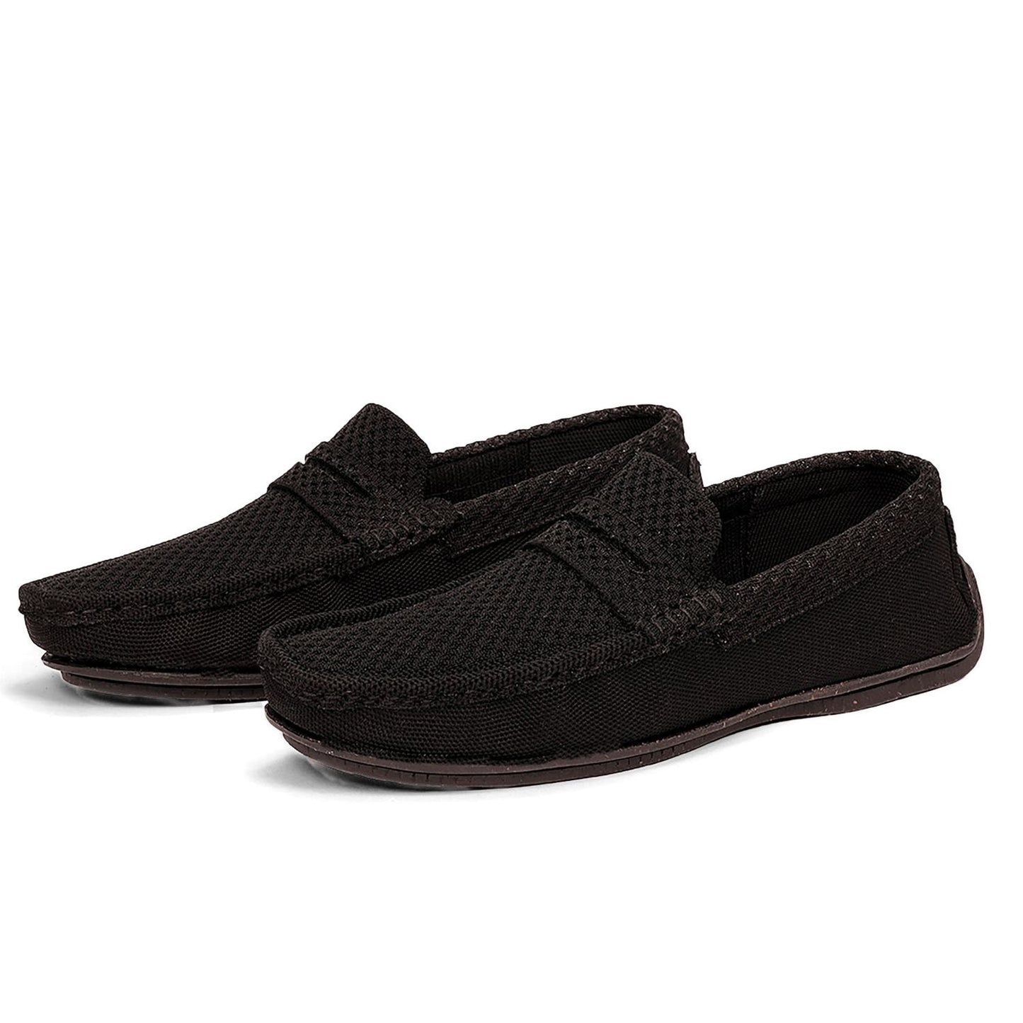 Greensole Jet Black Moc Mens Shoes Loafers