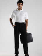White Cotton Polo T-Shirt for Men
