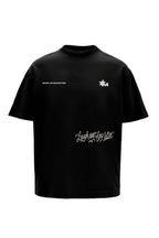 Laugh Now Printed Black Oversized T-Shirt Main Character