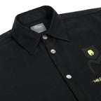 Men's Nomad Printed Black Shacket Bear Minimum