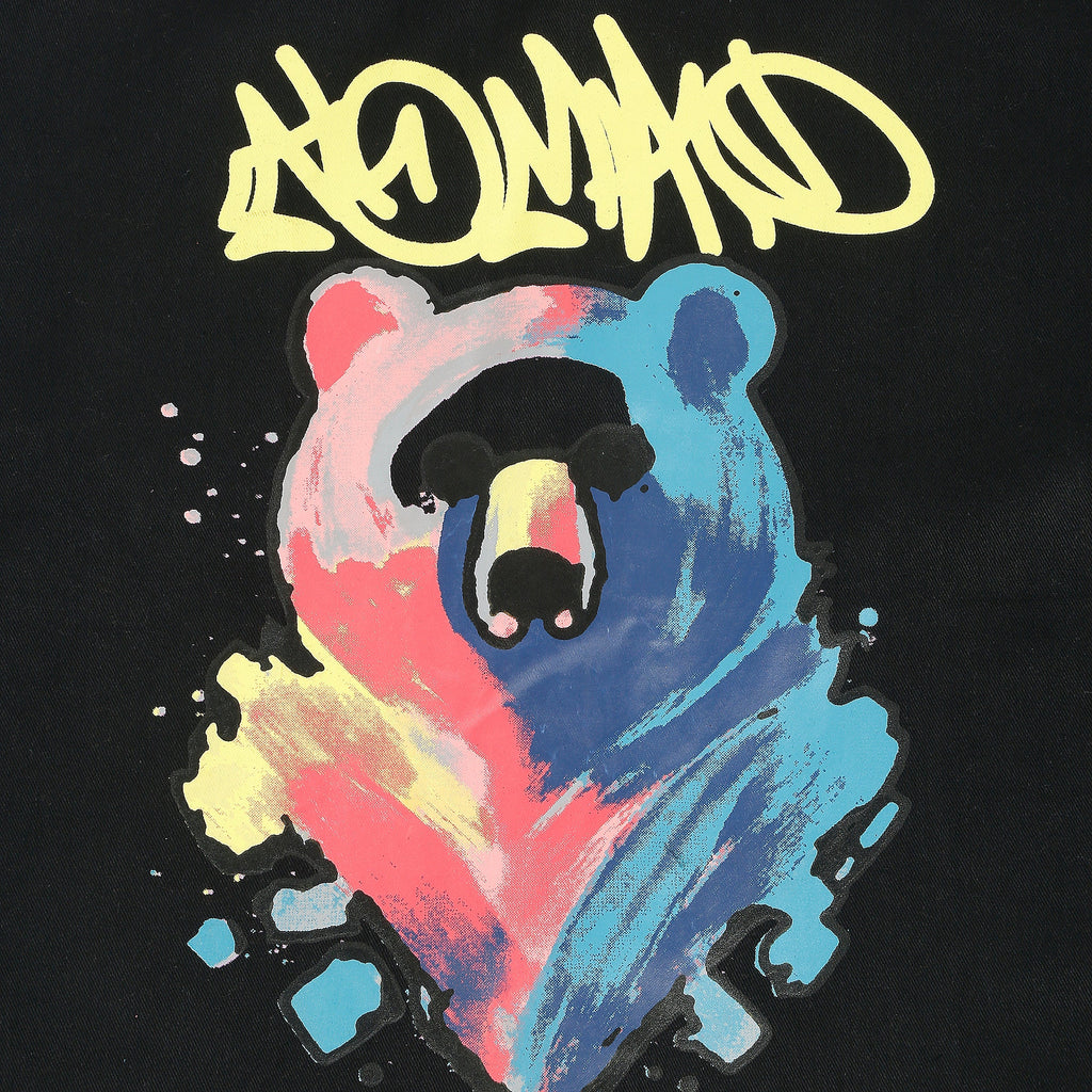Men's Nomad Printed Black Shacket Bear Minimum