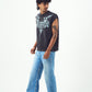 Acid Wash Gothic Muscle Muscle Tee Bluish Grey print
