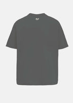 Overseas Printed Smokey Grey Oversized T-Shirt Main Character
