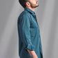 FlexEase Tencel Cotton Shirt in Tropical Teal