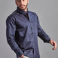 FlexEase Tencel Cotton Shirt in Navy
