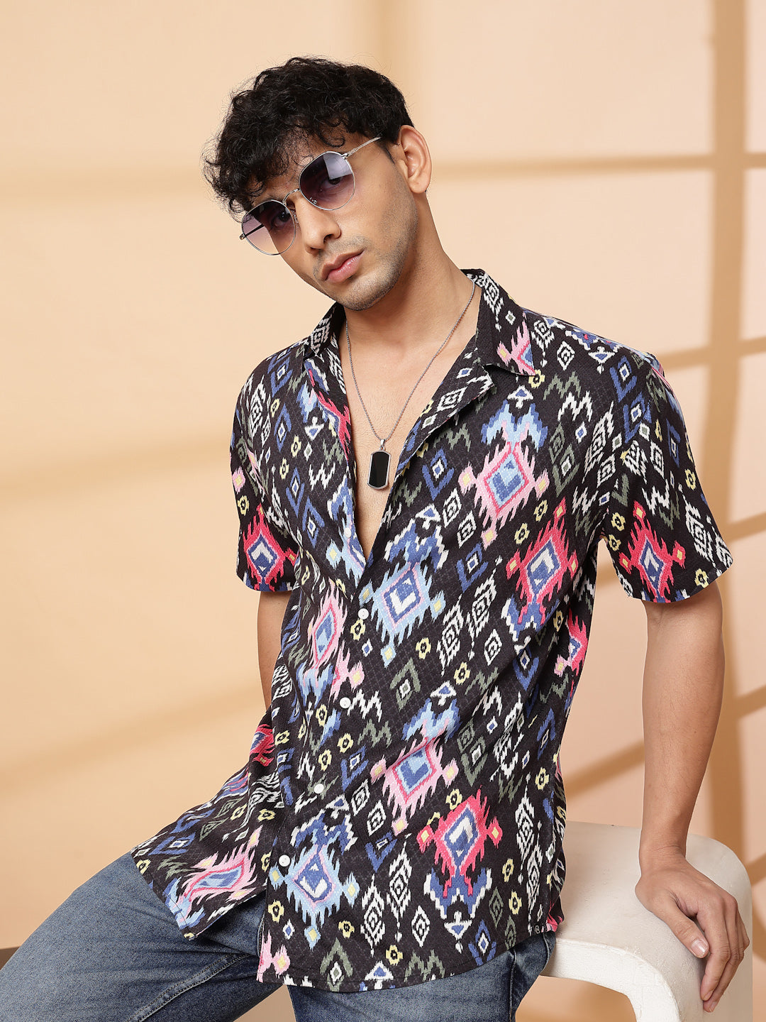 Trendy Ikkat Rayon Shirt