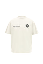 Metanoia Printed Cream Oversized T-Shirt Main Character
