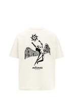 Metanoia Printed Cream Oversized T-Shirt Main Character